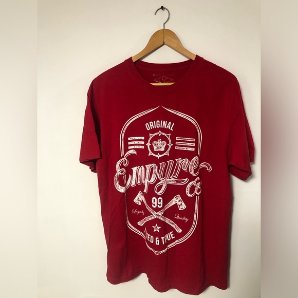 Empyre Surplus Co t-shirt Skateboarding vintage large red skater tee -L- vtg ❤️ - Picture 3 of 8